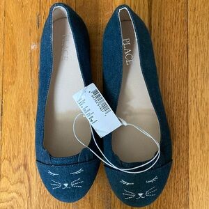 NWT dark denim kitty cat shoes by Place size 4